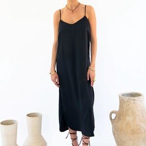 NEU NOMADS Black Easy Slip Dress